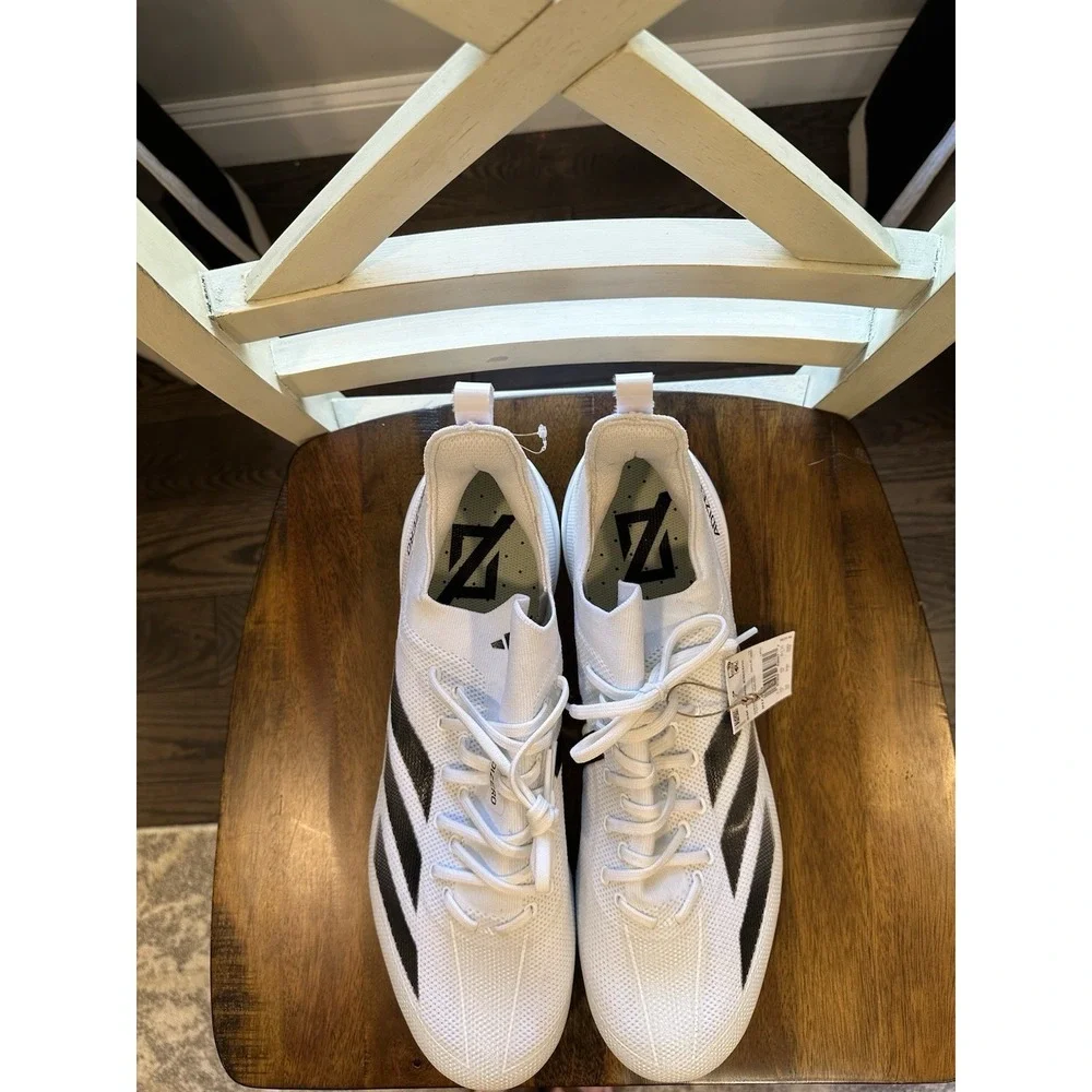 adidas Adizero Electric Football Cleats Mens White Black Athletic New Size 16